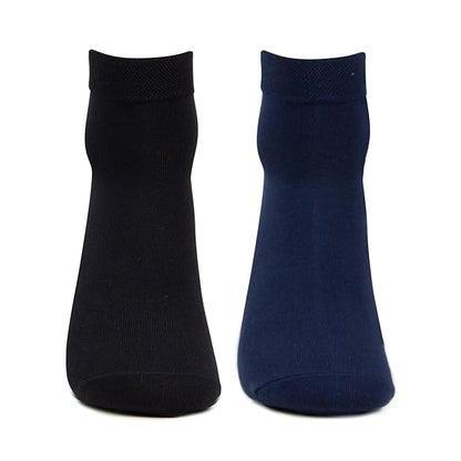 Men Club Class Anklet Socks (Black & Navy Blue, Free size)