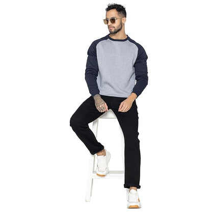 Men's Round Neck Sweatshirts - (Grey)