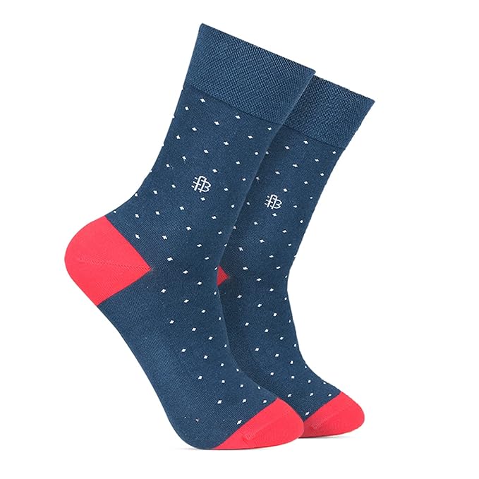 Navy Molecule Formal Socks
