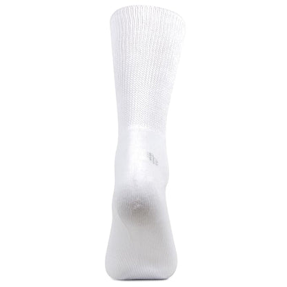 Men's Crew Length Diabetic Socks (White)
