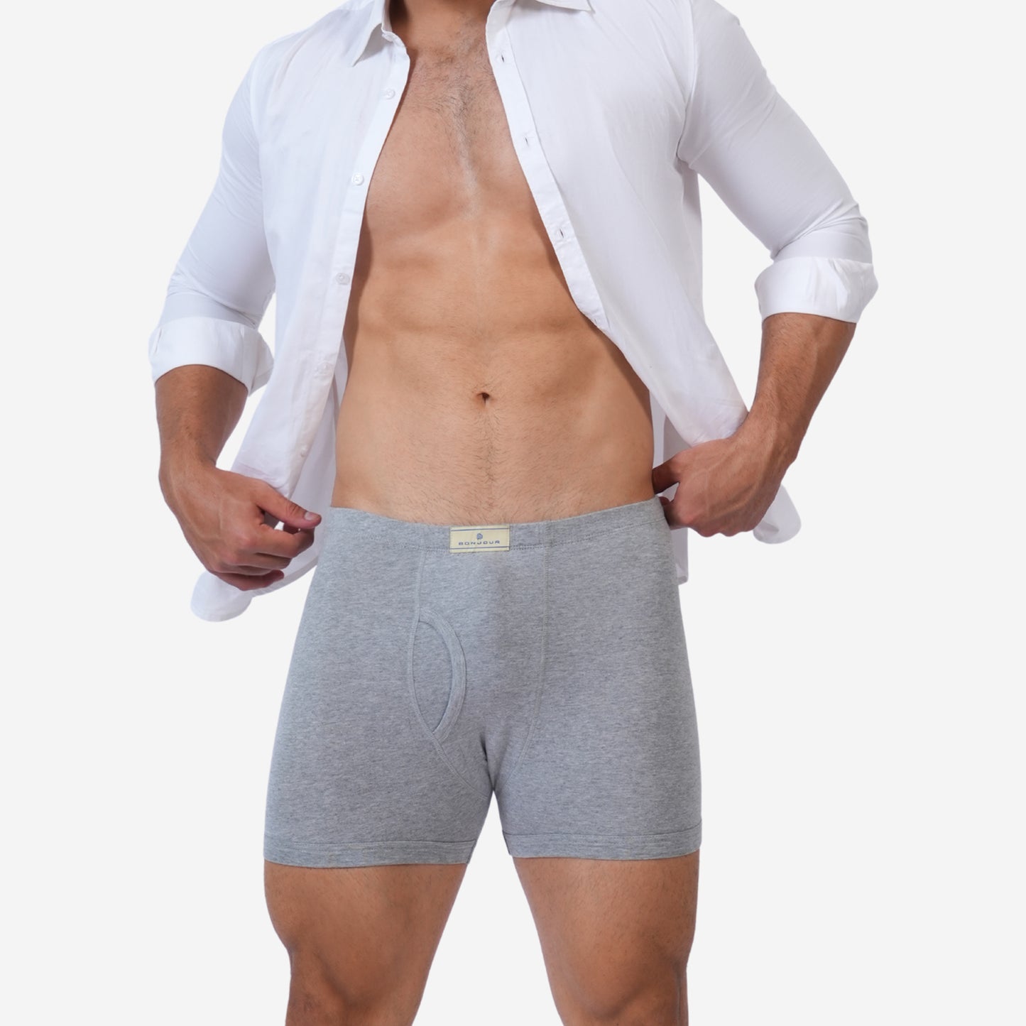 Men's Black & Grey Cotton Comfort Trunk - Soft Breathable Everyday Innerwear (Pack of 2)
