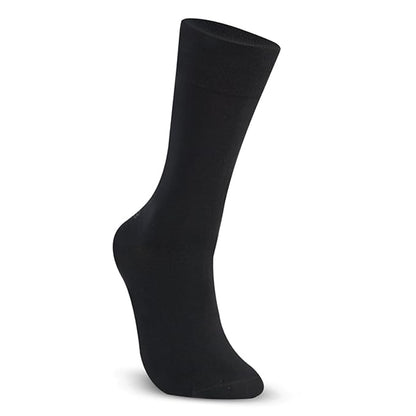 Men Cotton Odour Free Plain Socks (Black)