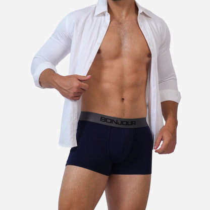 Men's Navy Cotton Comfort Trunk - Soft & Breathable Everyday Innerwear (Pack of 1)
