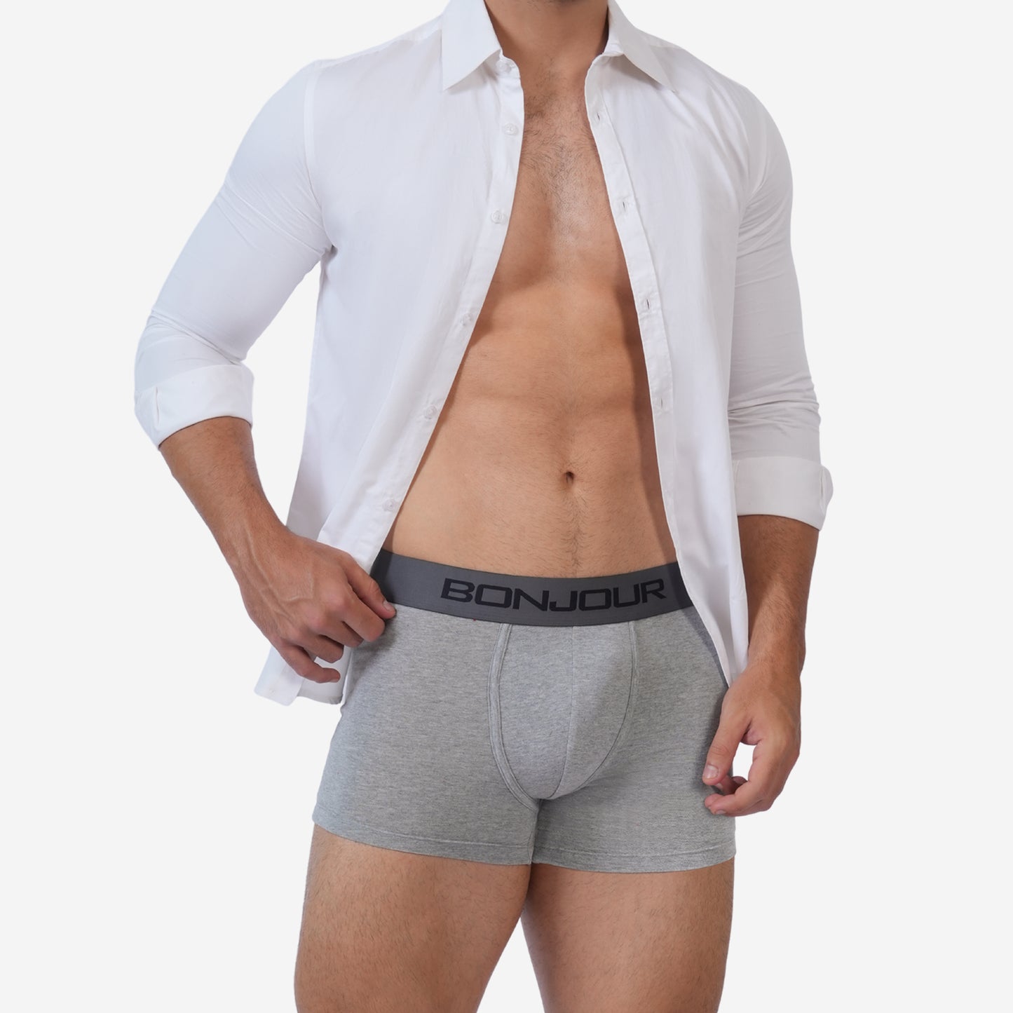 Men's Grey Cotton Comfort Trunk - Soft Breathable Everyday Innerwear (Pack of 1)