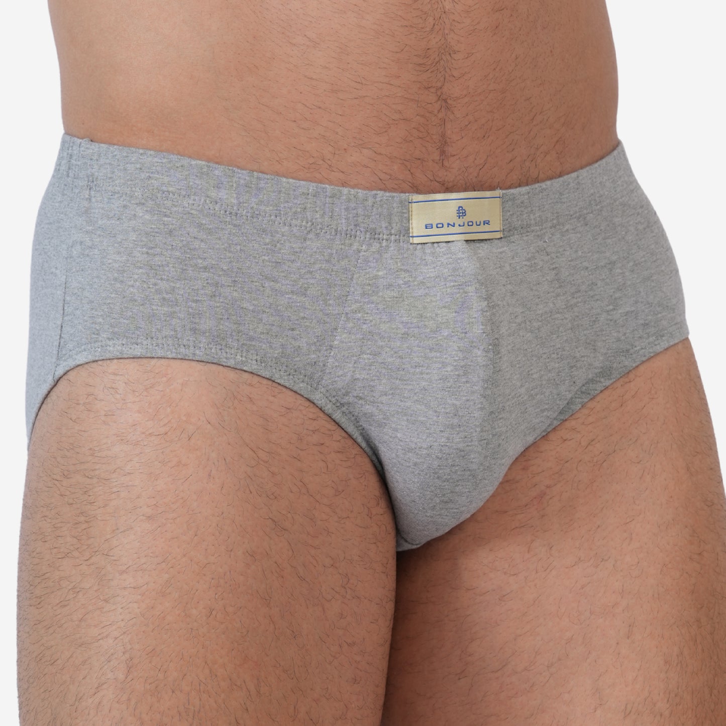 Men's Black & Grey Cotton Comfort Briefs - Soft Breathable Everyday Innerwear (Pack of 2)