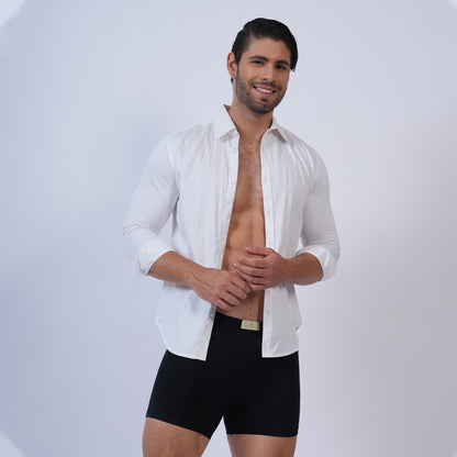 Men's Black & Red Cotton Comfort Trunk - Soft Breathable Everyday Innerwear (Pack of 2)