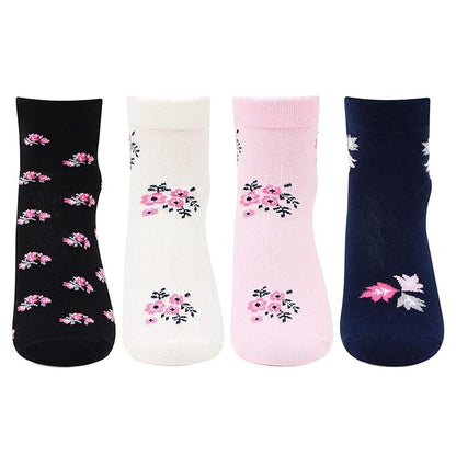 Women Floral Fancy Socks -Pack Of 4