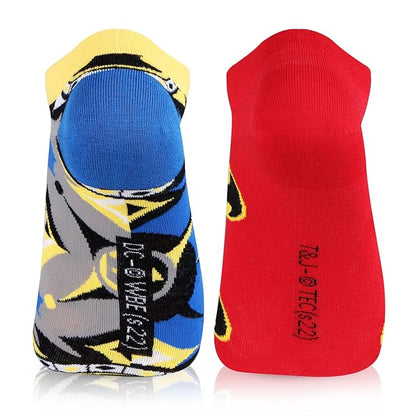 Batman Unisex Secret-Length Cotton Socks - Pack of 2