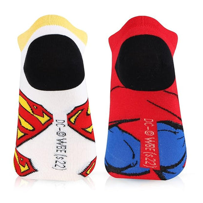 Superman Secret-Length Unisex Cotton Socks - Pack Of 2