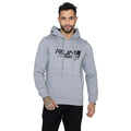 Men Grey Printed Hoodie Sweatshirt