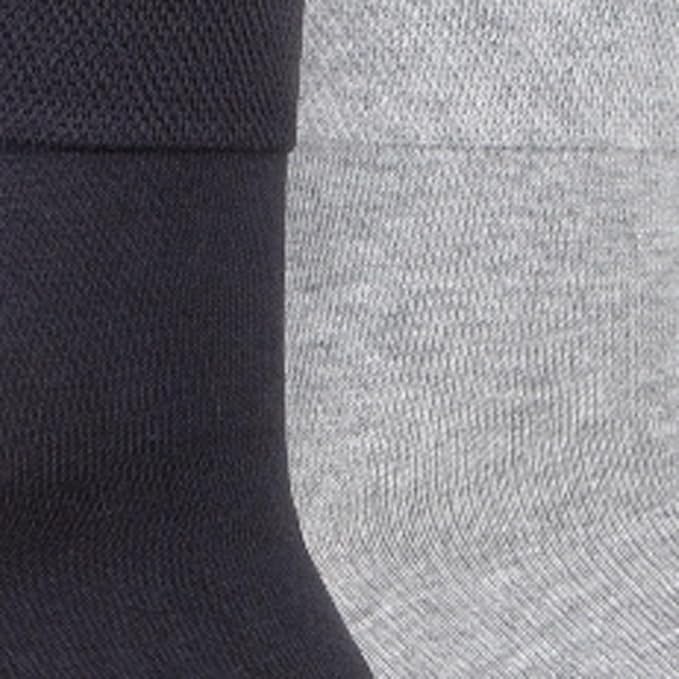 Men Club Class Anklet Socks (Grey & Blue, Free size)