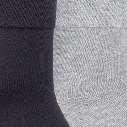Men Club Class Anklet Socks (Grey & Blue, Free size)