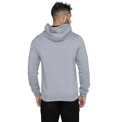 Men Grey Printed Hoodie Sweatshirt
