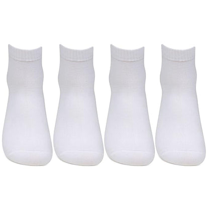 Men Cotton White Centre Motif Socks- Pack of 4