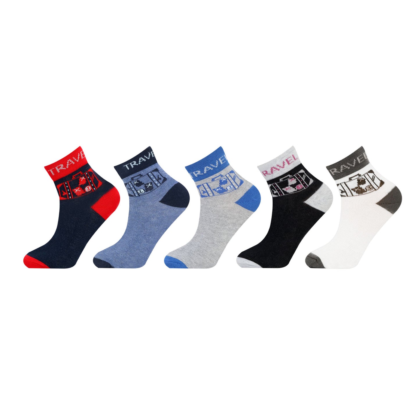 Kids Fancy Ankle Socks for Boys Pack of 5