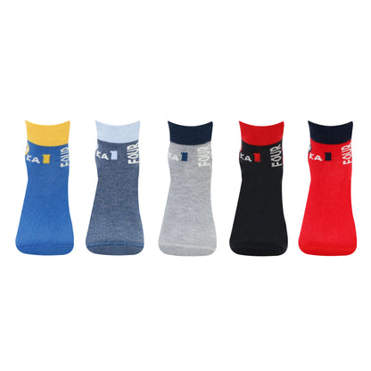 Kids Fancy Ankle Socks for Boys Pack of 5