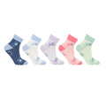 Kids Fancy Ankle Socks for Girls Pack of 5