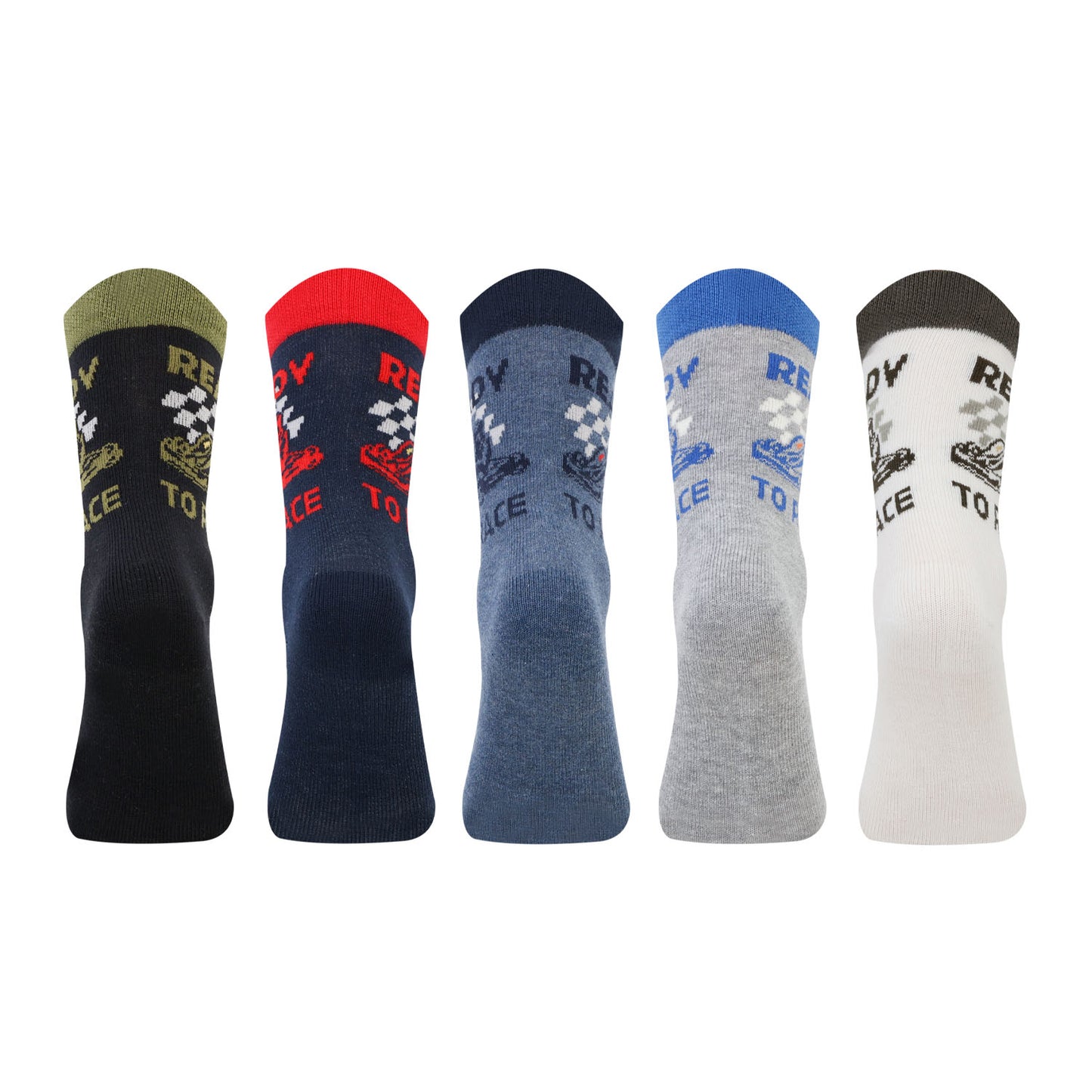 Kids Fancy Crew Socks for Boys Pack of 5