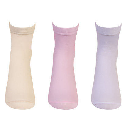 Women Silken Anklet Socks - 3 Pairs