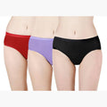 Women's Cotton & Lycra Briefs Hipster Panties-(PO3) (Color:- Assorted)
