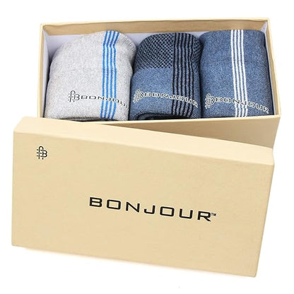 Men Cushioned Cotton Ankle Sports Socks - Pack of 3