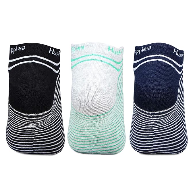 Hush Puppies Women's Stripe Low Ankle Socks - Pack of 3
