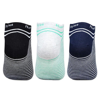 Hush Puppies Women's Stripe Low Ankle Socks - Pack of 3