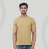 Warm Gold Round Neck Half Sleeves T-Shirt for Men