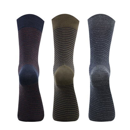 Men Non-Terry Woolen Crew Socks - Pack of 3