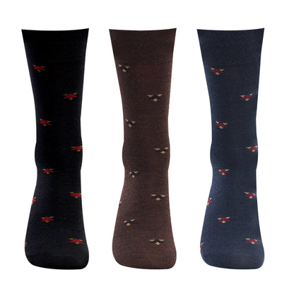 Men Non-Terry Woolen Crew Socks - Pack of 3