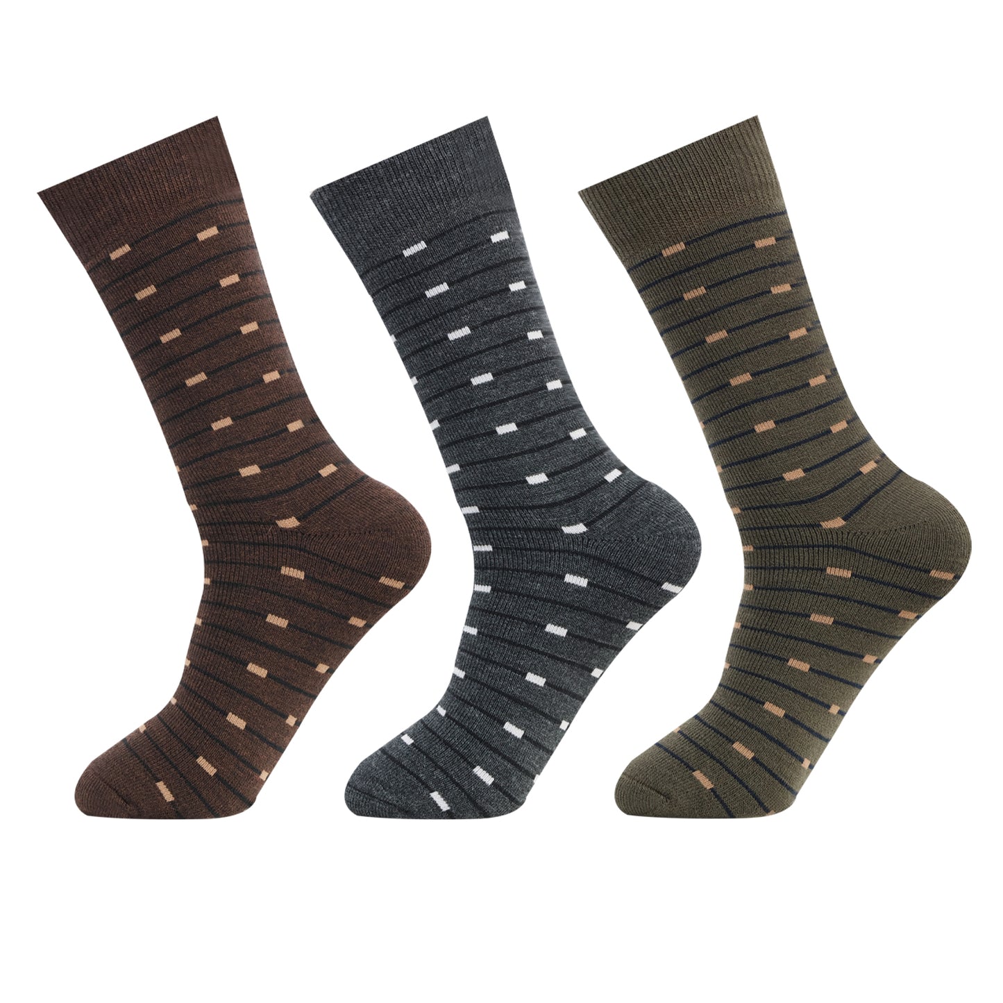 Men’s Terry Woolen  Crew Socks - Pack of 3