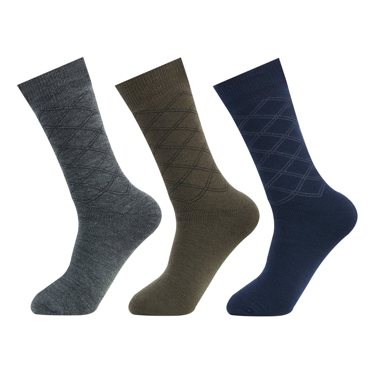 Men’s Terry Woolen Crew Socks – Pack of 3