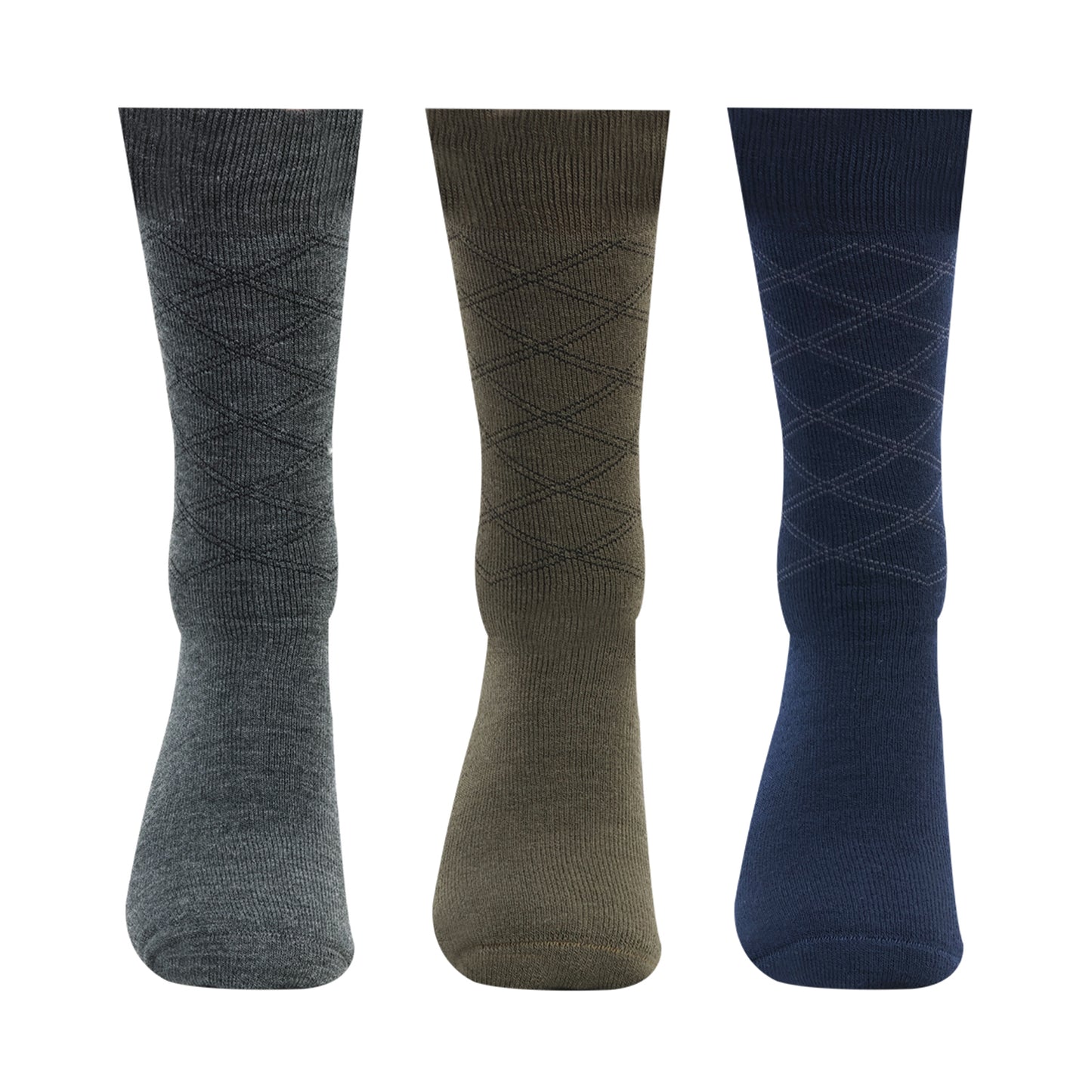 Men’s Terry Woolen Crew Socks – Pack of 3