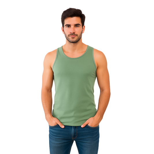 Bamboo Sage Green Vest for Men Pack of - 1