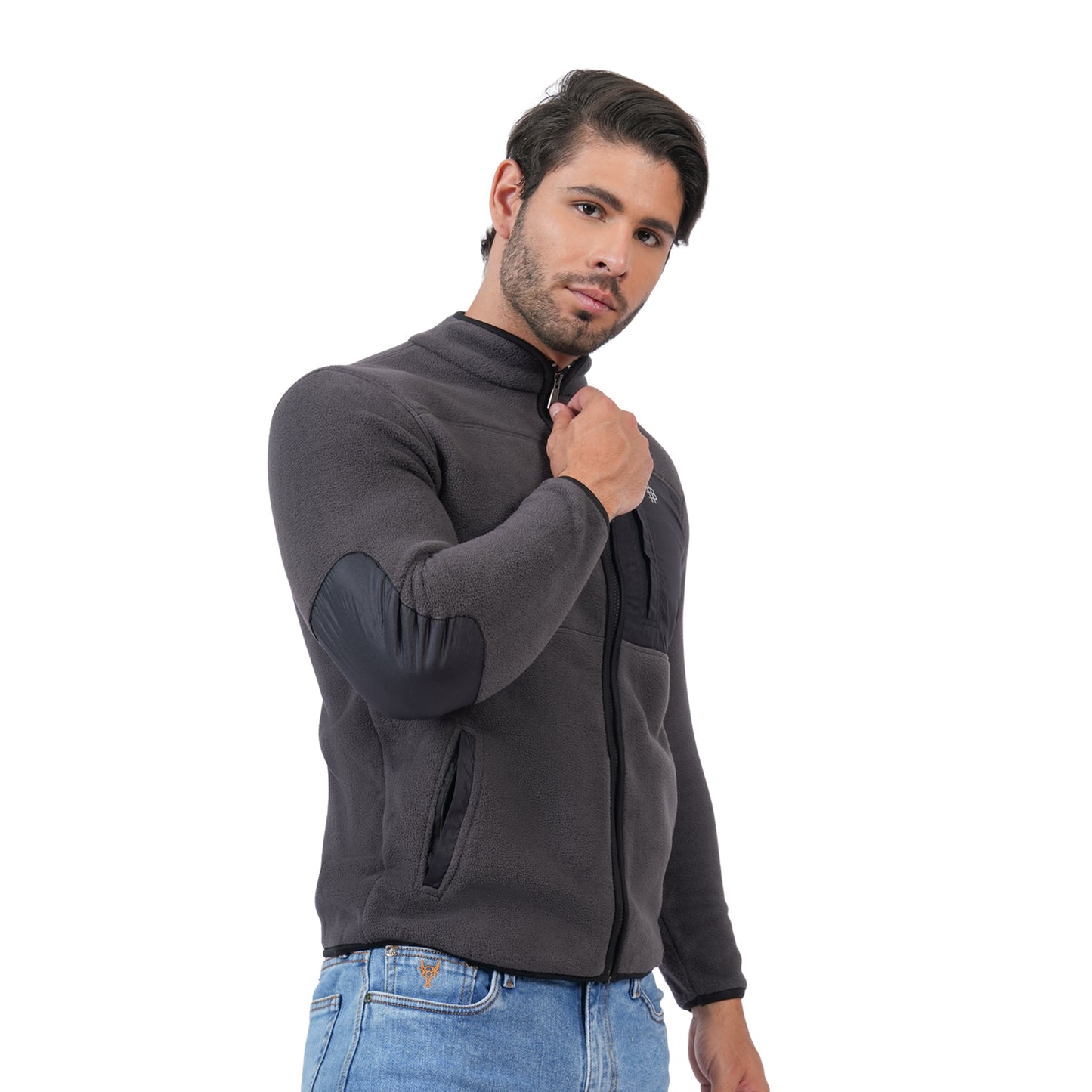 Men’s Full Zip Winter Sweatshirt Jacket (Dk.Grey)