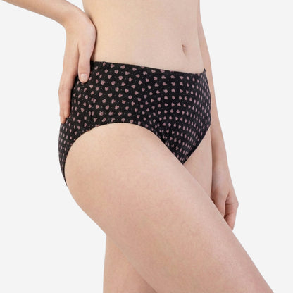 Women's Cotton Mid-Waist Full Coverage Printed Hipster Panties - (Pack of 3)