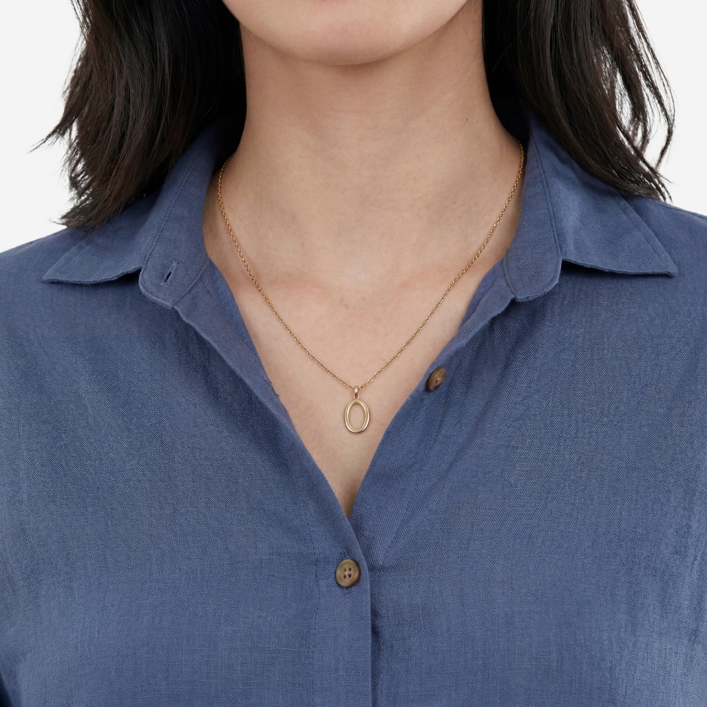 Women Linen Comfort Shirt - (Denim Blue)