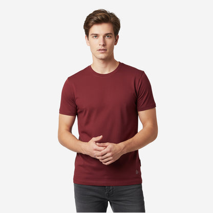 DK.Maroon  Round Neck Half Sleeves T-Shirt for Men