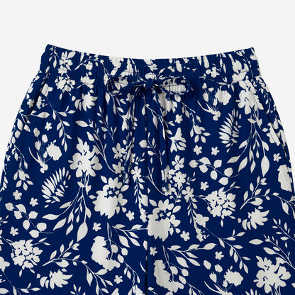 Navy Floral Printed Palazzo for Women | Comfortable Fit (Pack of 1)