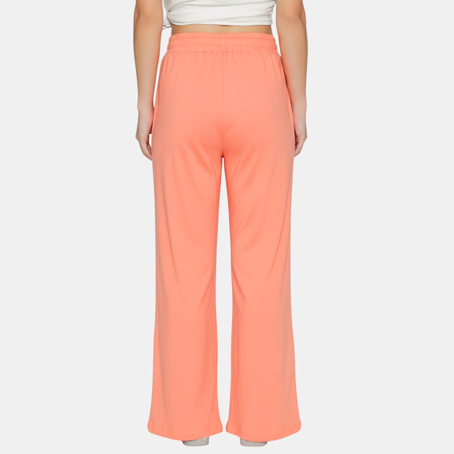 Women Flared Pants (Coral Peach)