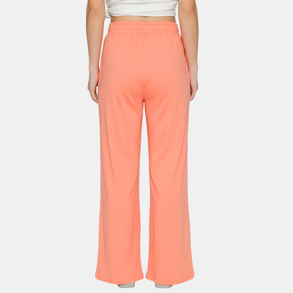 Women Flared Pants (Coral Peach)