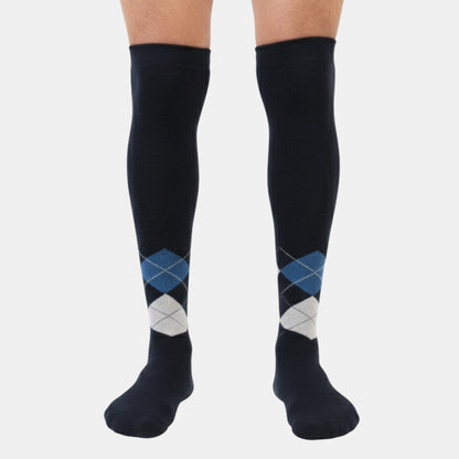 Men's Platinum Premium Woolen Long Socks (Navy)