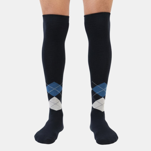 Men's Platinum Premium Woolen Long Socks (Navy)