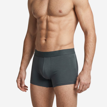 Men's Stone Grey Micro Modal Seamless Trunks with Boncel Technology