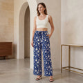 Navy Floral Printed Palazzo for Women | Comfortable Fit (Pack of 1)