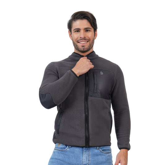 Men’s Full Zip Winter Sweatshirt Jacket (Dk.Grey)