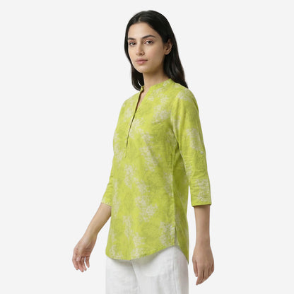 Lemon Women Floral Printed Short Kurti – Stylish & Comfortable (Pack of 1)