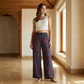 Grey Floral Printed Palazzo for Women | Comfortable Fit (Pack of 1)