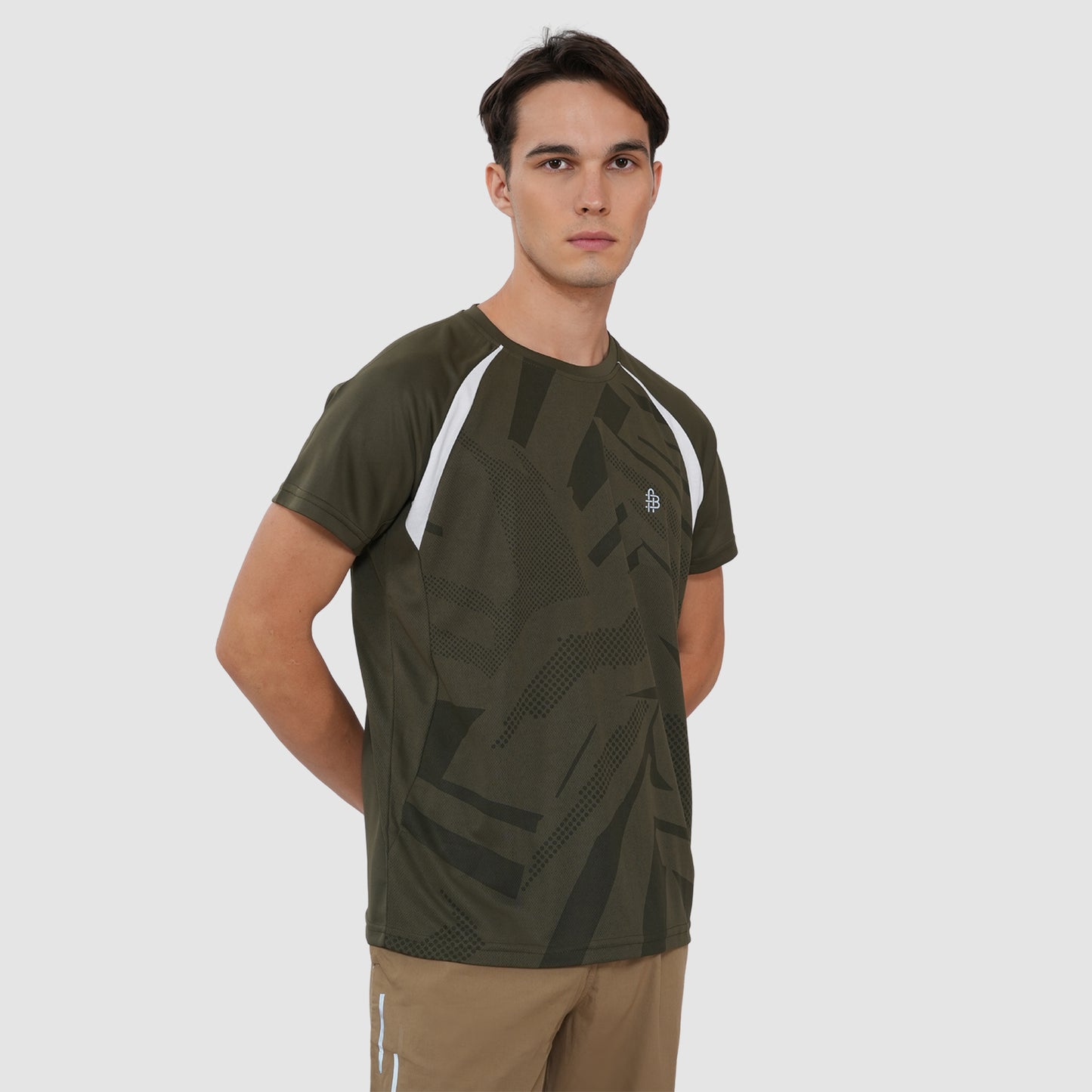 Men's sports t shirts Half sleeves - Olive