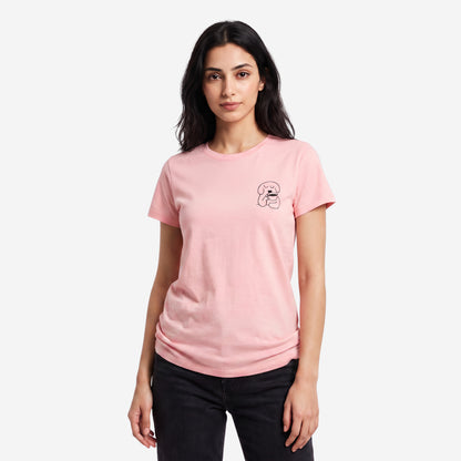 Bonjour Women’s  Round Neck Cotton Printed T-Shirt |  Half Sleeve Regular Fit Comfortable Tee